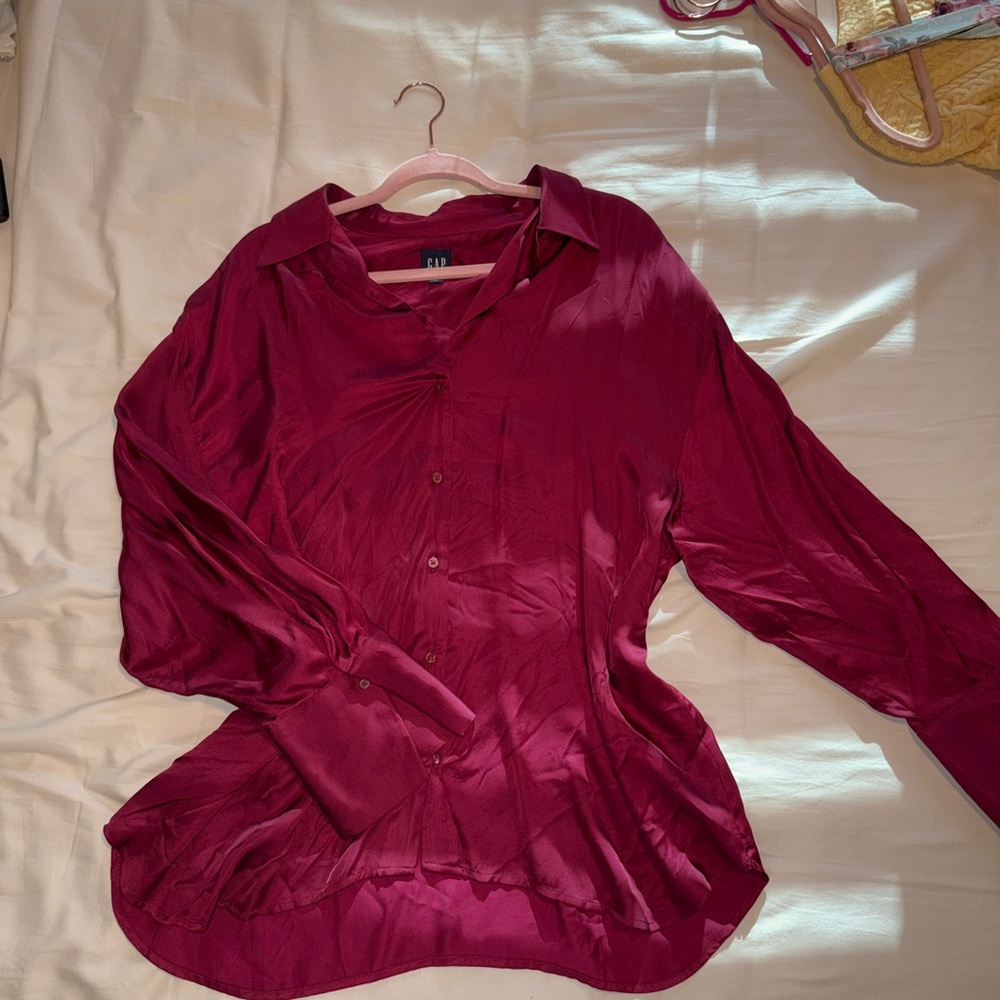 GAP Rich Burgundy Button Down Shirt